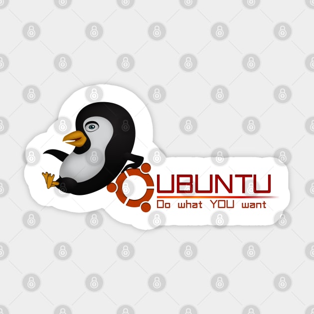 Ubuntu, do what You want Sticker by lidijaarts